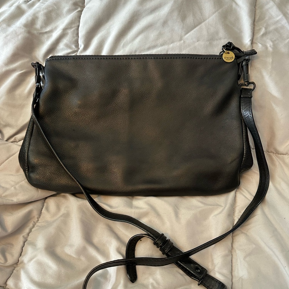 The Sak Black Pebbled Leather Crossbody